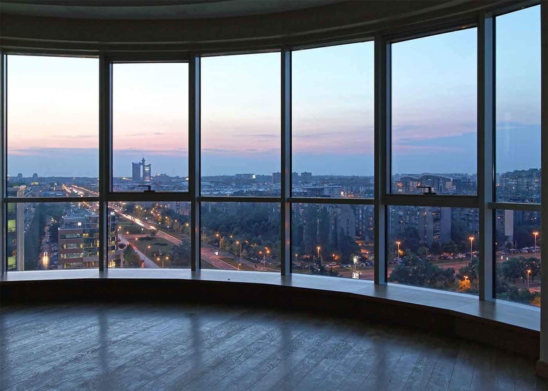 EOA 7(W) x5(H) FT Window City View Business Backdrop Office Wooden Floor Background Portrait Meeting Urban Backdrop Banner Studio Props - Image 5